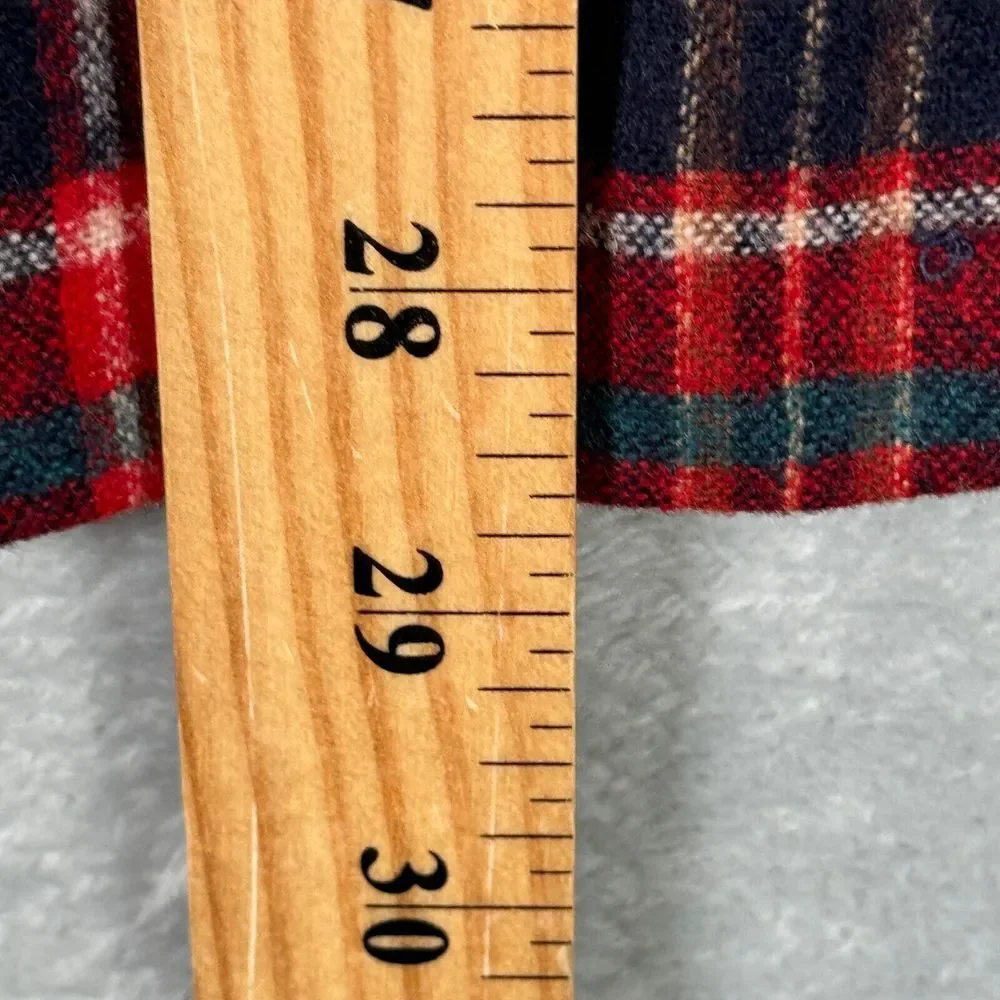 Pendleton Board Shirt Mens M‎ Red Plaid Virgin Wool Vintage Made in USA 4781 - Picture 5 of 7